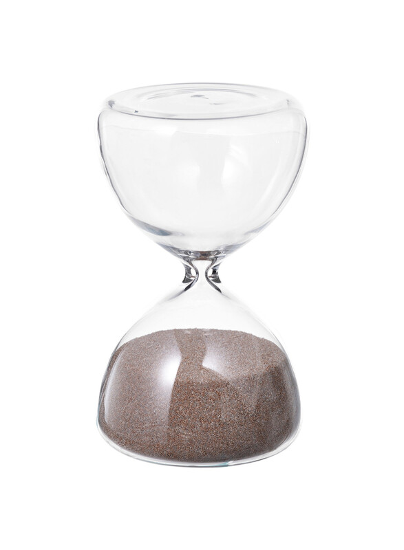 

Eftertanka Decorative hourglass, clear glass/sand, 10 cm