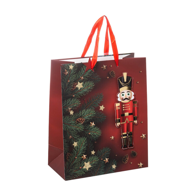 

Generic Christmas Atmosphera Christmas Eve Paper Nutcracker Gift Bag (26.7 x 12.5 x 33 cm)