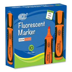 Fis Fluorescent Markers - Box Of 10 Pieces (orange) - FSFL07OR