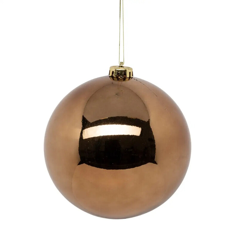 

Generic Christmas Atmosphera Plastic Maxi Christmas Bauble (15 cm, Bronze)