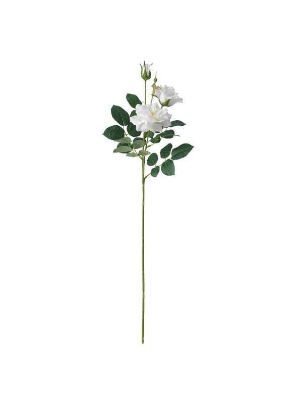 Artificial flower, in/outdoor/Rose white, 65 cm