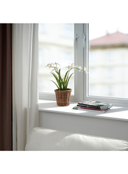 Artificial potted plant, yellow orchid, 12 cm