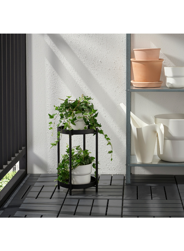 Plant stand, in/outdoor black, 35 cm