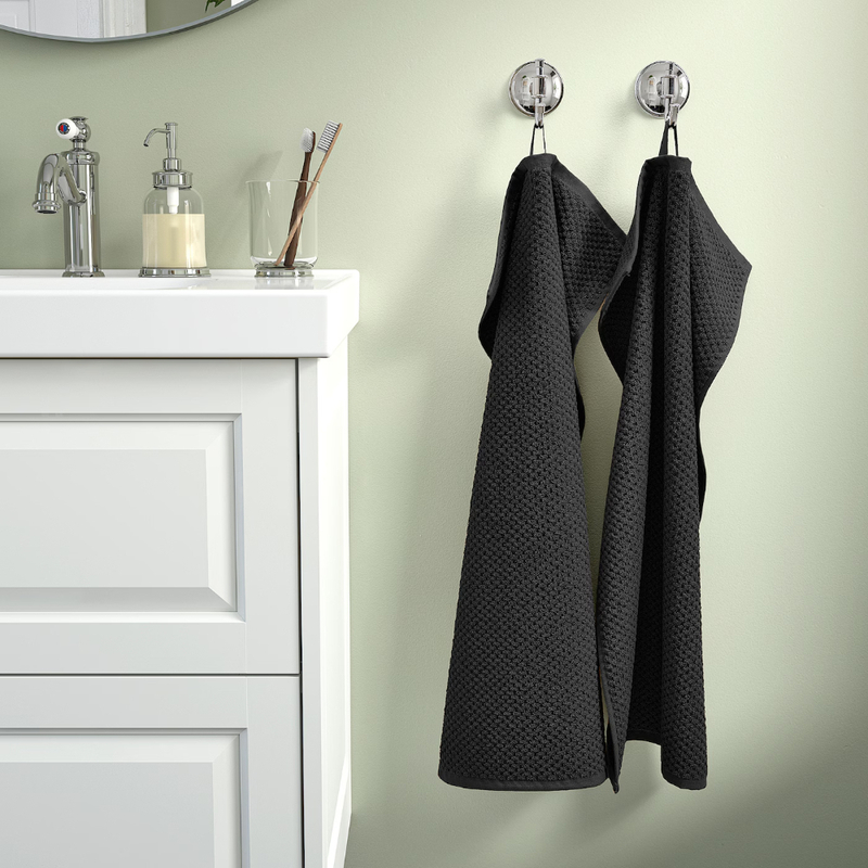 GULVIAL Hand towel, black, 40x70 cm