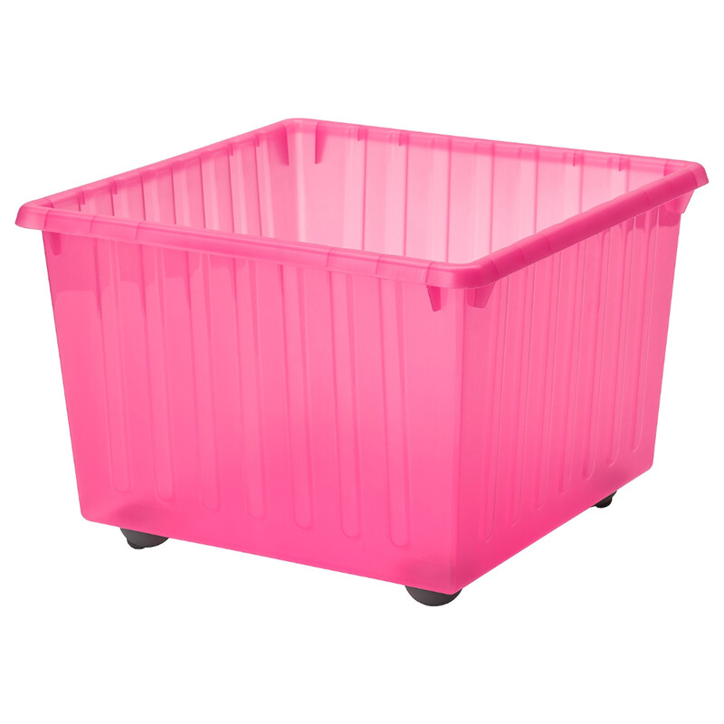 

Generic Storage Crate With Castors Light Pink 39X39cm