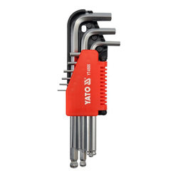 YATO Hex Key With Ball 9Pcs 1,5-10Mm Crv YT-0505