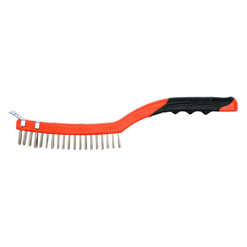 

YATO Wire Brush SS With Plastic Handle 3X19 Rows With Scraper YT-6336