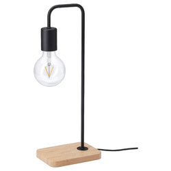 Table Lamp Small And Easy To Place Black/Bamboo