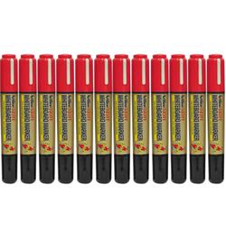 Artline 525T 2in1 Whiteboard Markers 2.0mm-5.0mm, Pack of 12 Pcs, Red/Black Colors, Polyester Fibre Tip - ARMK525TREBK