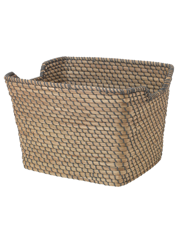 Basket, dark grey, 30x36x25 cm