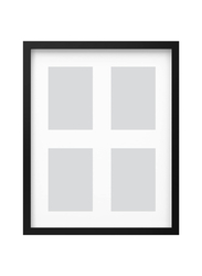 Frame for 4 pictures, black, 40x50 cm