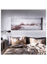 Picture with frame, sand dunes/black, 140x56 cm