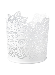 Tealight holder, white, 8 cm