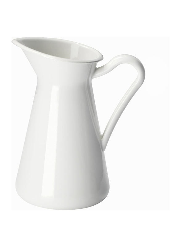 Vase/jug, white, 16 cm