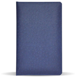 Bill Folders Blue Color, Ostrich Italian PU Covers with Magnetic Flap & Round Corners, 150 x 245 mm - FSCLBFOBL