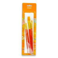 Artmate Artist Brushes Assorted(4 Round / 2 Flat Brushes), Set Of 6 Pieces - Jiabch-bs106