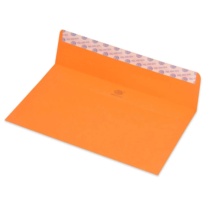 

Generic FIS Pack of 50 FIS Neon Color Envelopes, 80 GSM, Peel & Seal, Size 110 X 220mm, Color Orange