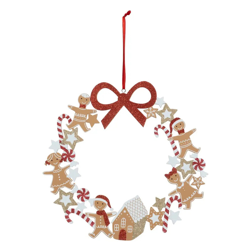 

Generic Christmas Atmosphera Gingerman Wood Wreath (33 cm)