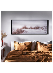 Picture with frame, sand dunes/black, 140x56 cm