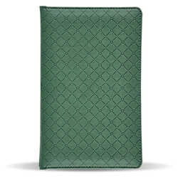 Executive Bill Folders Green Color, Italian PU Covers with Magnetic Flap, Pen Holder, Round Corners, Gift Box, 155 x 245 mm - FSCLBFGRD2