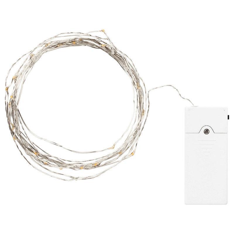 Led Lighting Chain With 40 Lights Indoor/Battery-Operated Silver-Colour