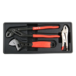 YATO Drawer Insert With Pliers & Adjustable Wrench 3pcs YT-55473