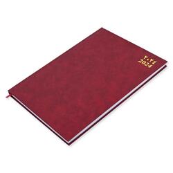 FIS A4 Diary 2024 Arabic/English (Saturday & Sunday Combined) Maroon - FSDI47AE24MR