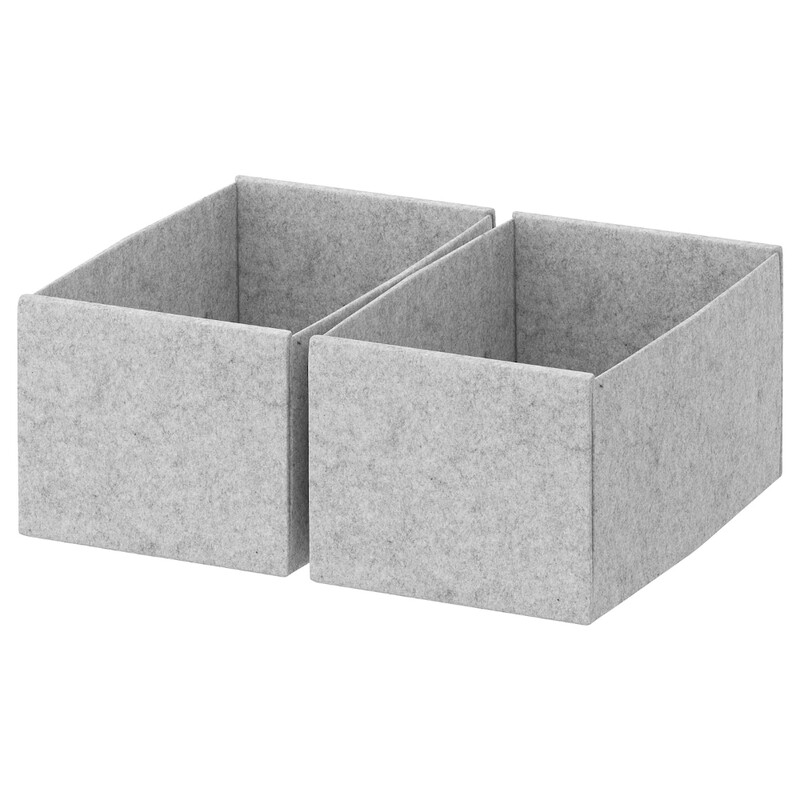 

Generic Box Easy To Pull Out As The Box Has A Handle Light Grey 15X27X12cm