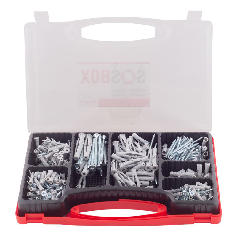 Fischer SOS BOX - FU + S Plugs + Screws Various sizes 360Pcs 533629