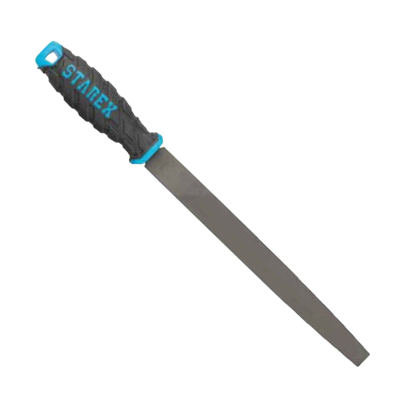 Starex File Flat 8" Soft Grey Rubber Handle T12 Steel