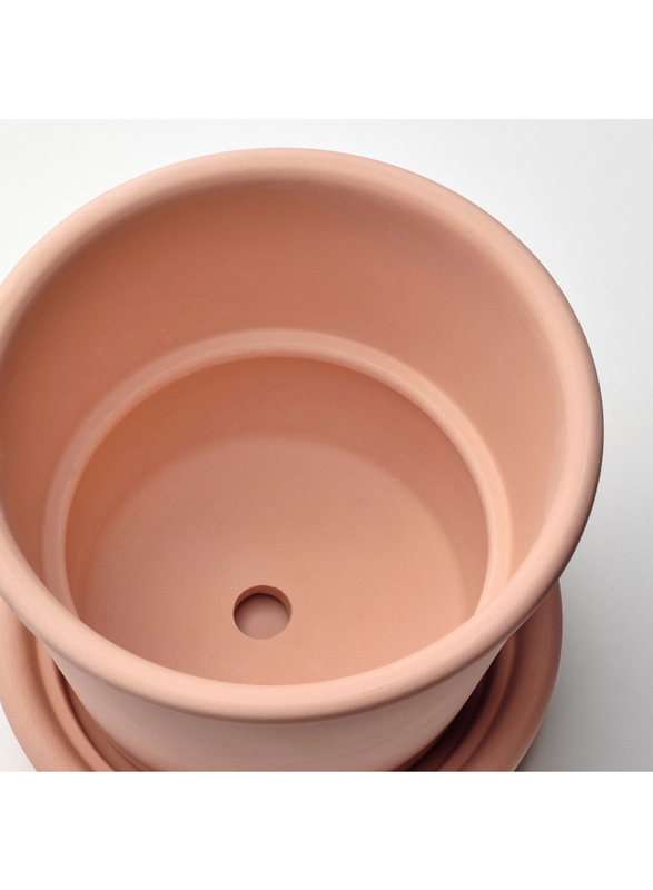 Plant pot with saucer, in/outdoor terracotta, 12 cm