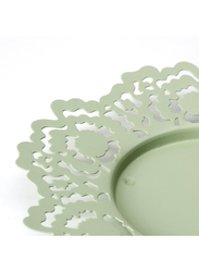 Candle dish, light green, 18 cm