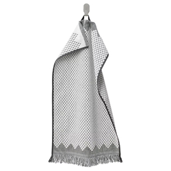 FJALLSTARR Hand towel, white/grey, 40x70 cm