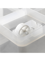 Box with lid, transparent, 79x57x43 cm/130 l