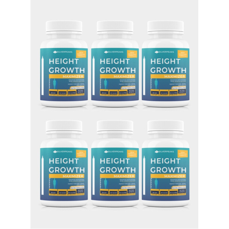 

AS SEEN ON TV Height Growth Maximizer Enhance with Potent Bone Growth 60 Gelatin Caps Pack of 6