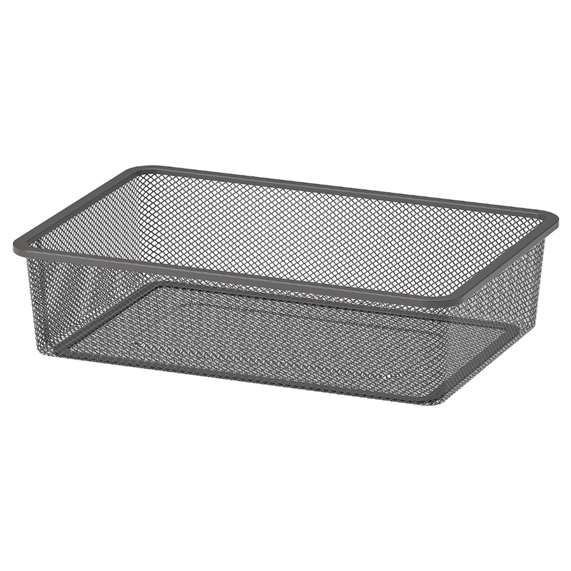 Mesh Storage Box Dark Grey 42X30X10cm