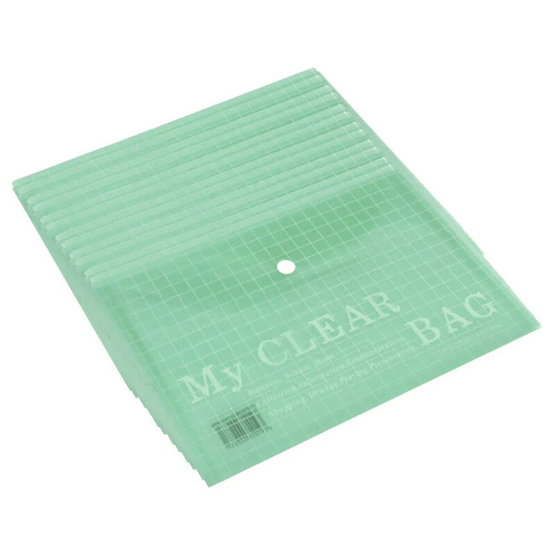 

Generic Pack of 12 Pieces My Clear Button Bag Green/White