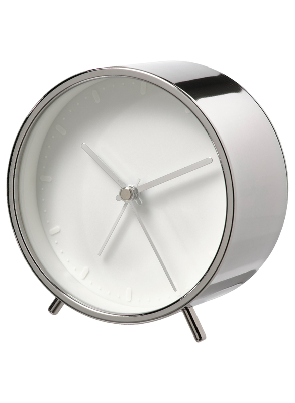 Alarm clock, silver-colour, 11 cm