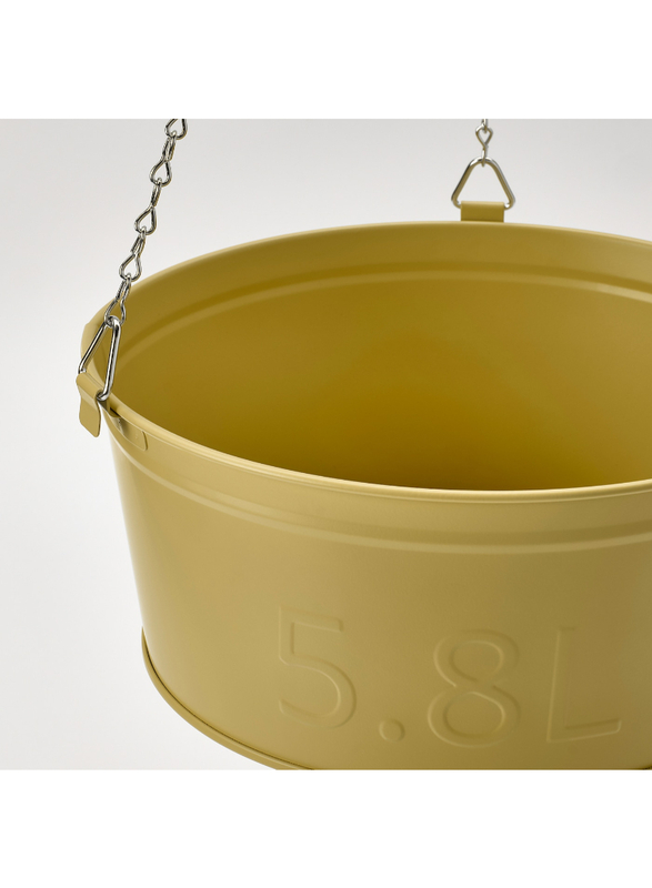 Hanging planter, in/outdoor yellow, 27 cm