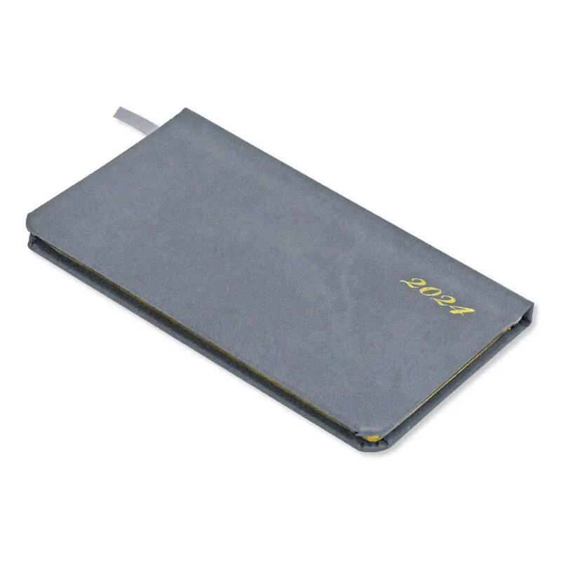 Fis 2024 Slim Diary Bonded Leather English 1Sides Padded Grey -FSDI52EGB24GY