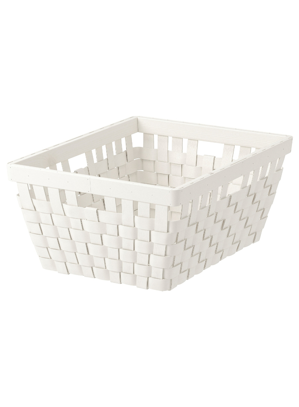 

Knarra Basket, white, 38x29x16 cm