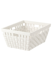 Basket, white, 38x29x16 cm