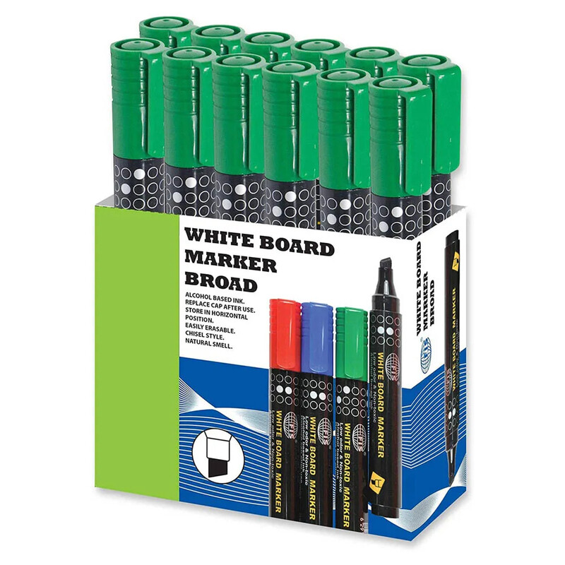 

Generic Fis White Board Markers Broad - 12 Pieces (green) - FSMKWB04GR