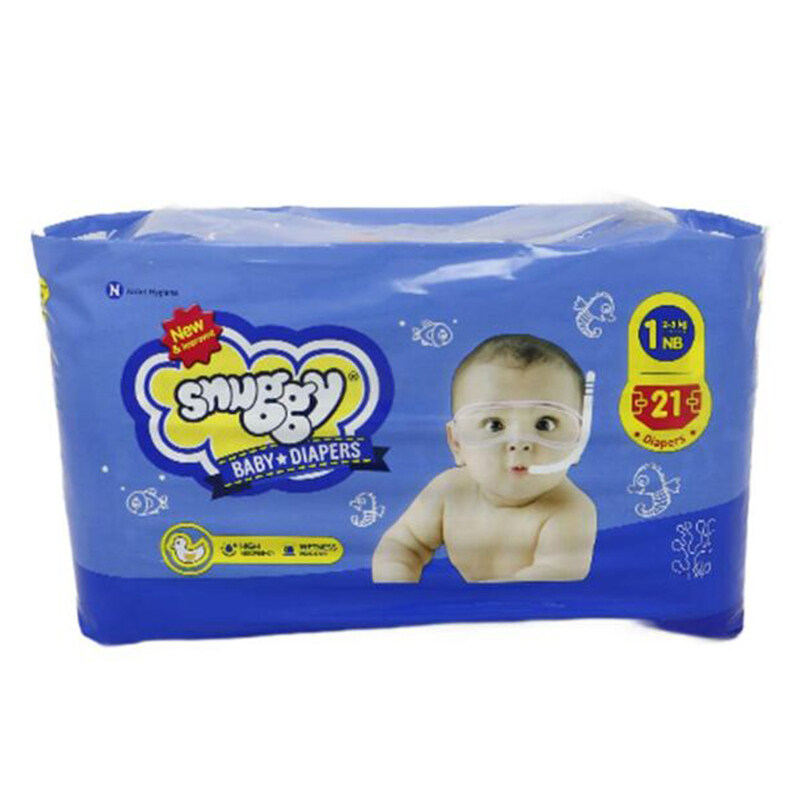 Snuggy Baby Diaper New Born 21 Pcs No:1