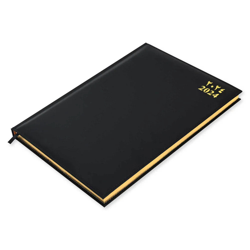 FIS Golden Diary 2024 (Arabic/English) Black, A4 - FSDI43AEG24BK