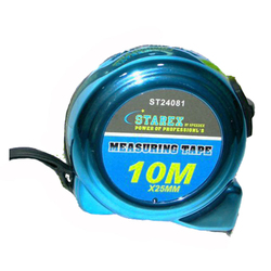 Measuring Tape 10mx25mm Blue Oxide/Grey Inch/Cms Yellow Blade Starex Brand