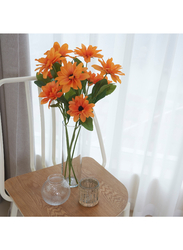 Artificial flower, black-eyed susan/stem orange, 55 cm