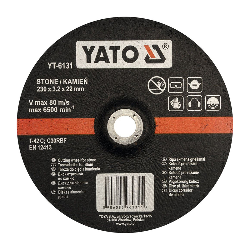 YATO Stone Cutting Disc 230x3.2x22mm  YT-6131