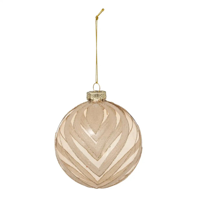 

Generic Christmas Atmosphera Christmas Glass Mat Pointy Bauble (10 cm, Gold)