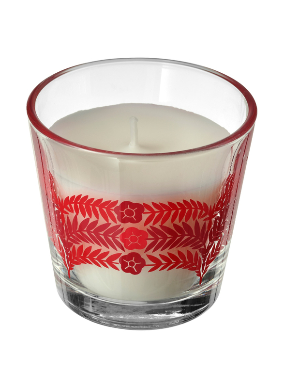 Scented candle in glass, Five spices of winter white, 20 hr